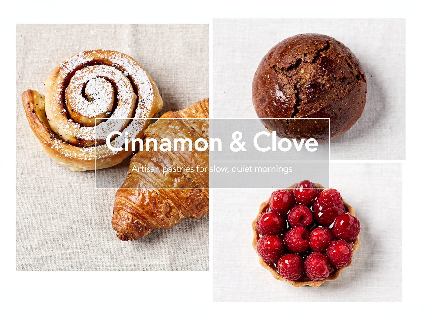 Freshly baked gourmet pastries
